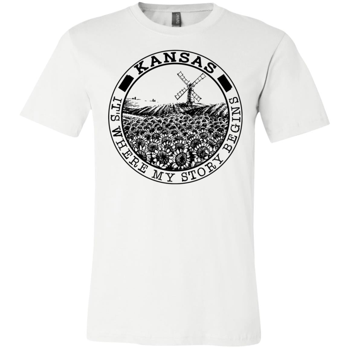 Kansas It's Where My Story Begins T-Shirt - T-shirt Teezalo