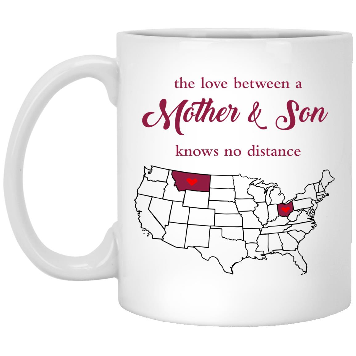 Montana Ohio The Love Between Mother And Son Mug - Mug Teezalo