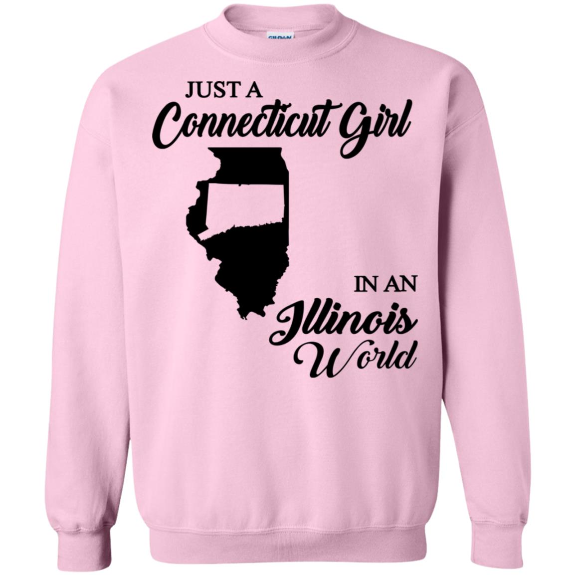 Just A Connecticut Girl In An Illinois World T-Shirt - Hoodie Teezalo