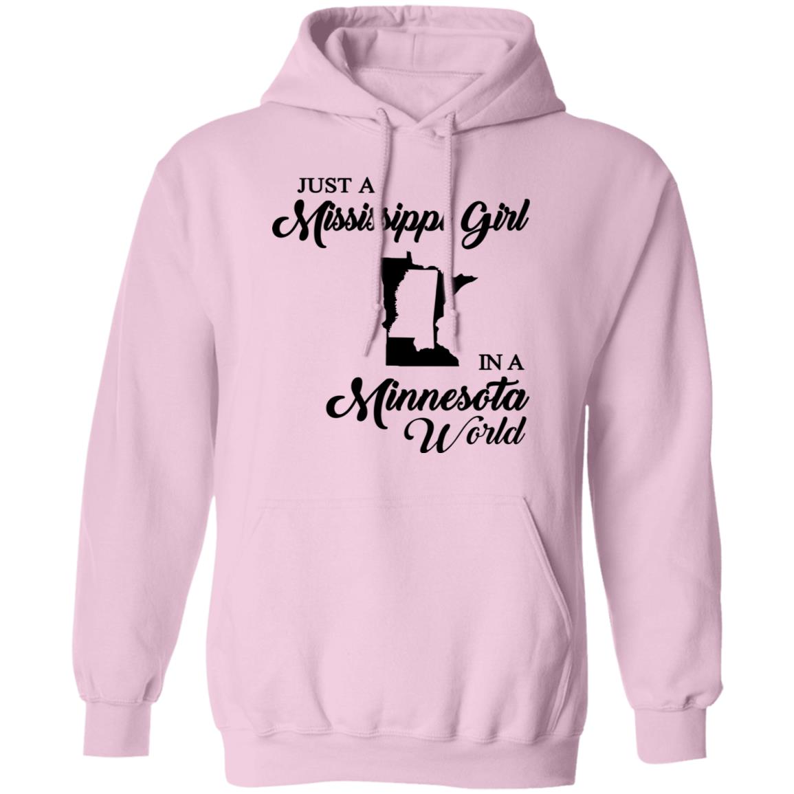 Just A Mississippi Girl In A Minnesota World T-Shirt - T-shirt Teezalo