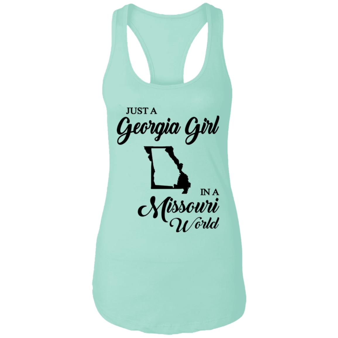 Just A Georgia Girl In A Missouri World T-Shirt - T-Shirt Teezalo