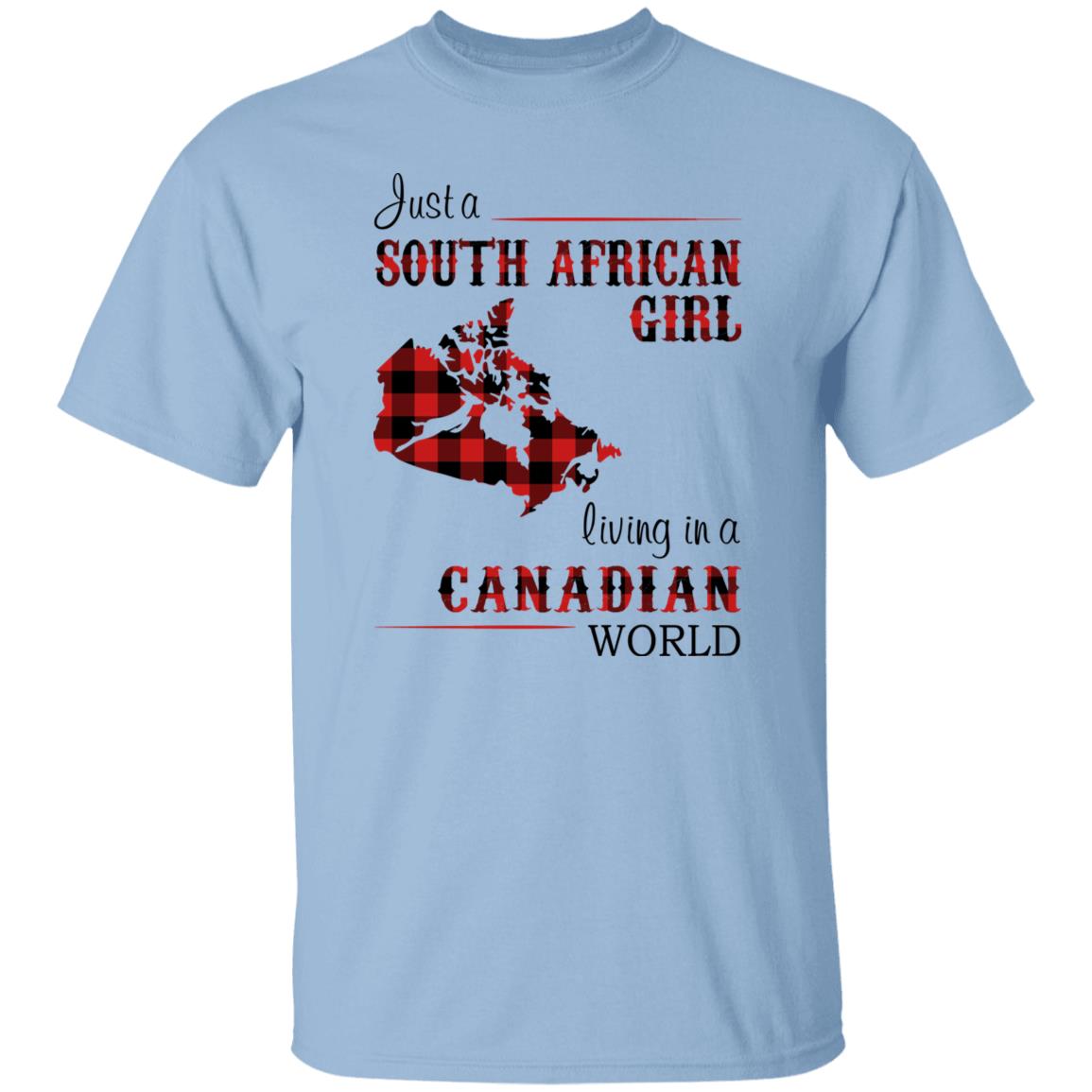 South African Girl Living In Canadian World T-Shirt - T-shirt Teezalo