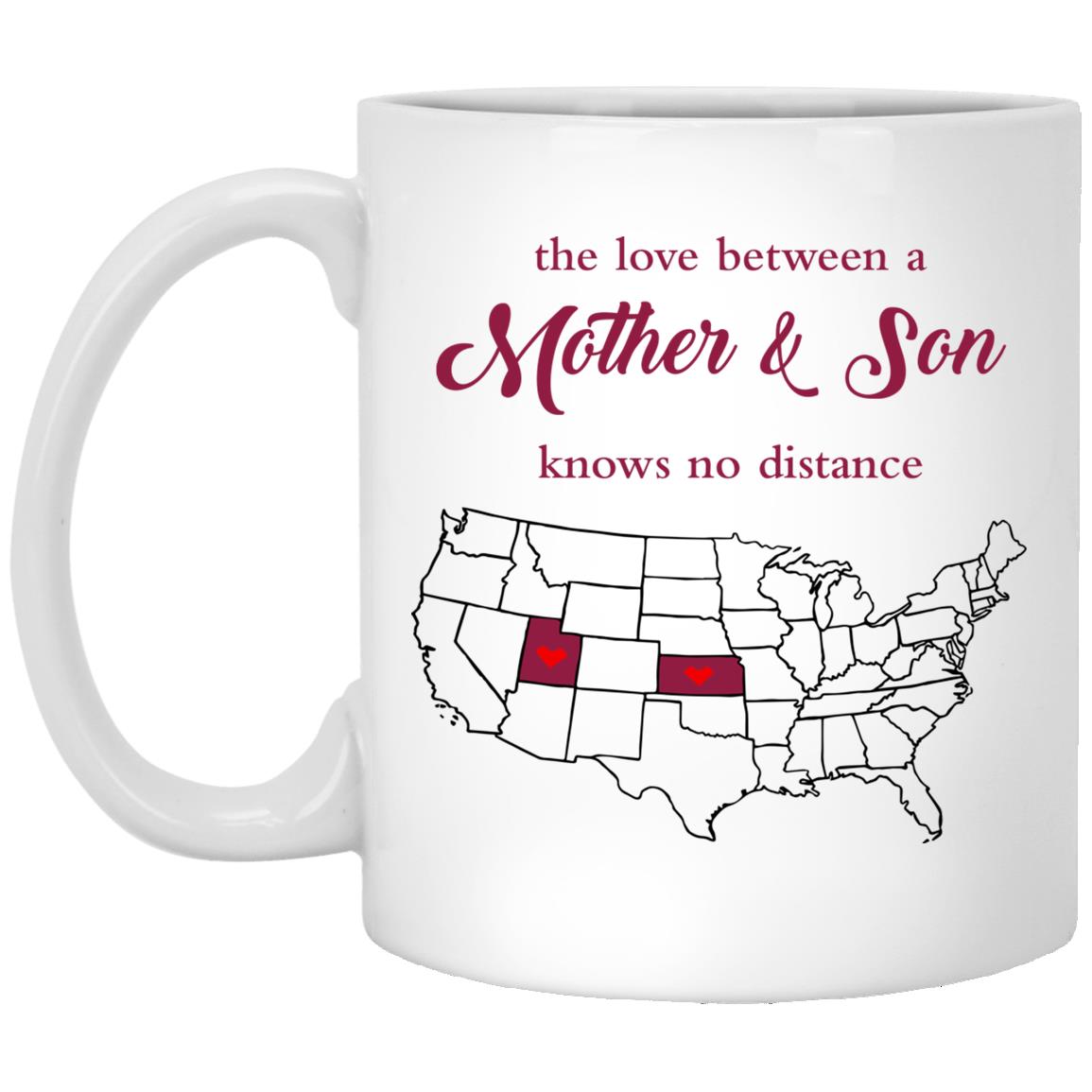 Kansas Utah The Love Between Mother And Son Mug - Mug Teezalo