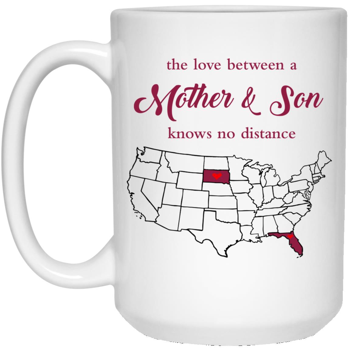 The love between a mother and hot sale son knows no distance mug