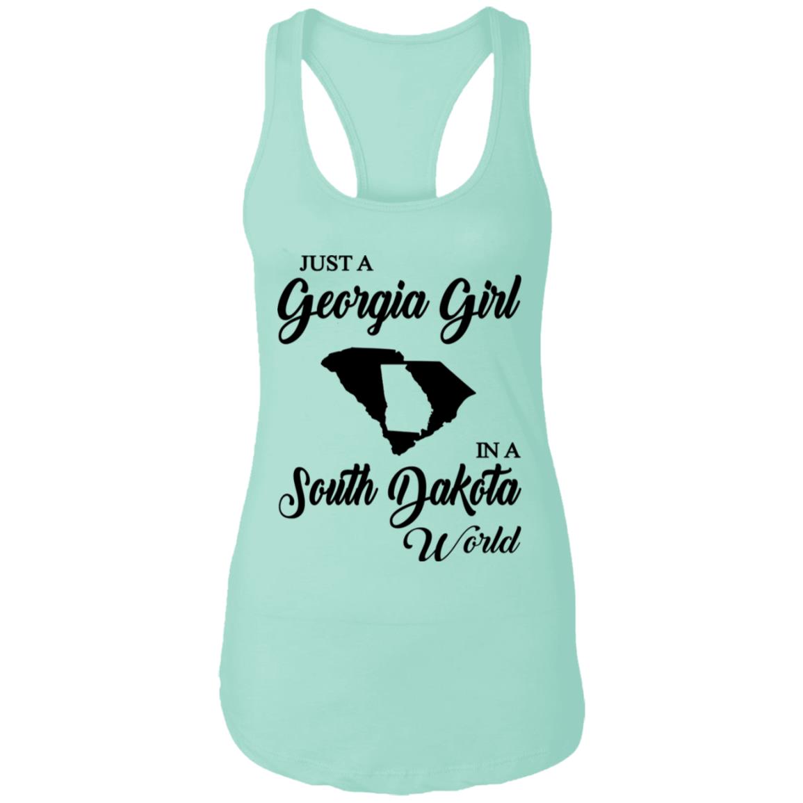 Just A Georgia Girl In A South Dakota World T-Shirt - T-Shirt Teezalo