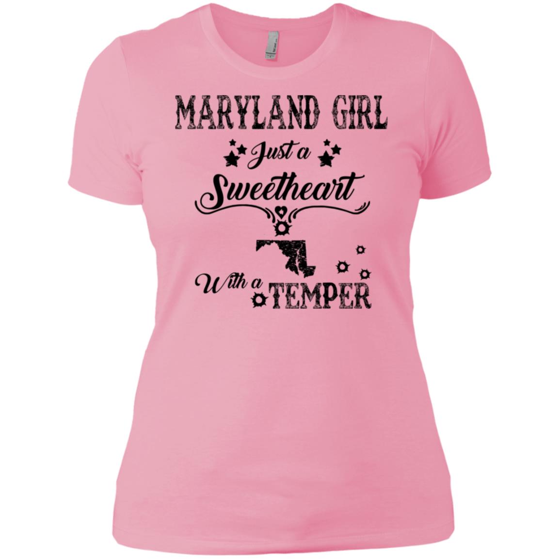 Maryland Girl Just Sweetheart With A Temper T-Shirt - T-shirt Teezalo