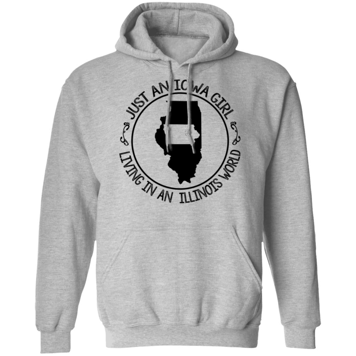 Iowa Girl Living In An Illinois World T- Shirt - T-shirt Teezalo