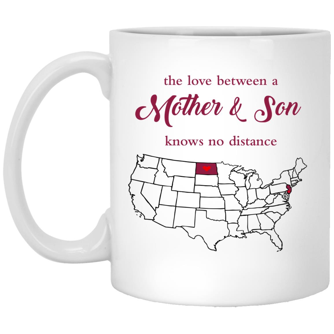 New Jersey North Dakota The Love Between Mother And Son Mug - Mug Teezalo