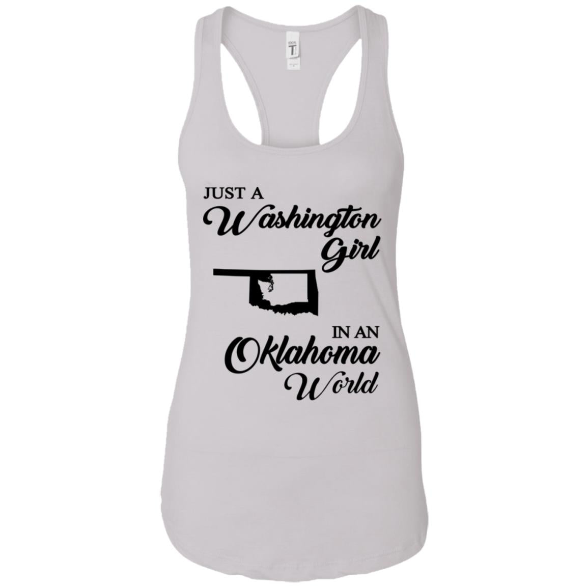 Just A Washington Girl In An Oklahoma World T-Shirt - T-shirt Teezalo