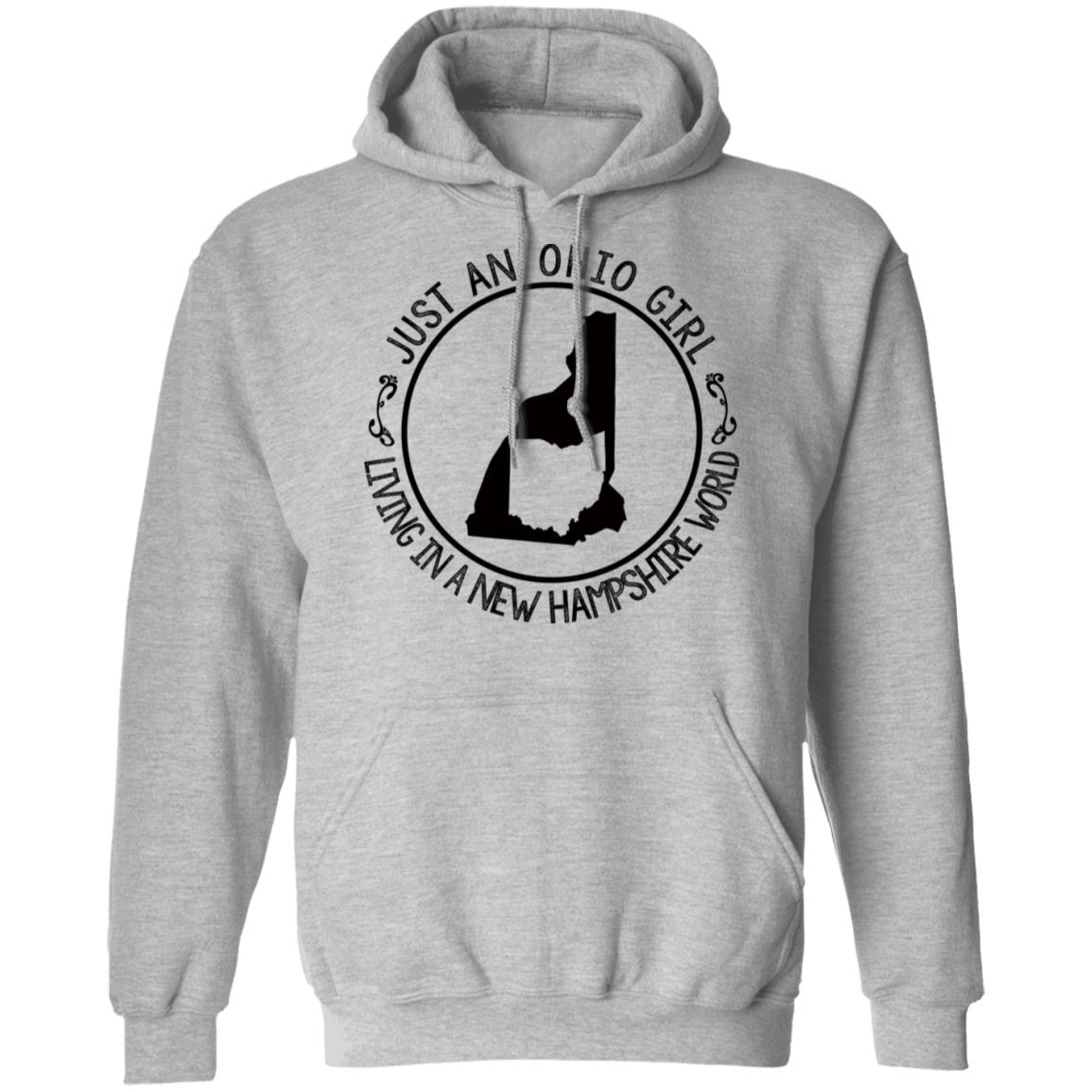 Ohio Girl In New Hampshire World Hoodie - T-shirt Teezalo