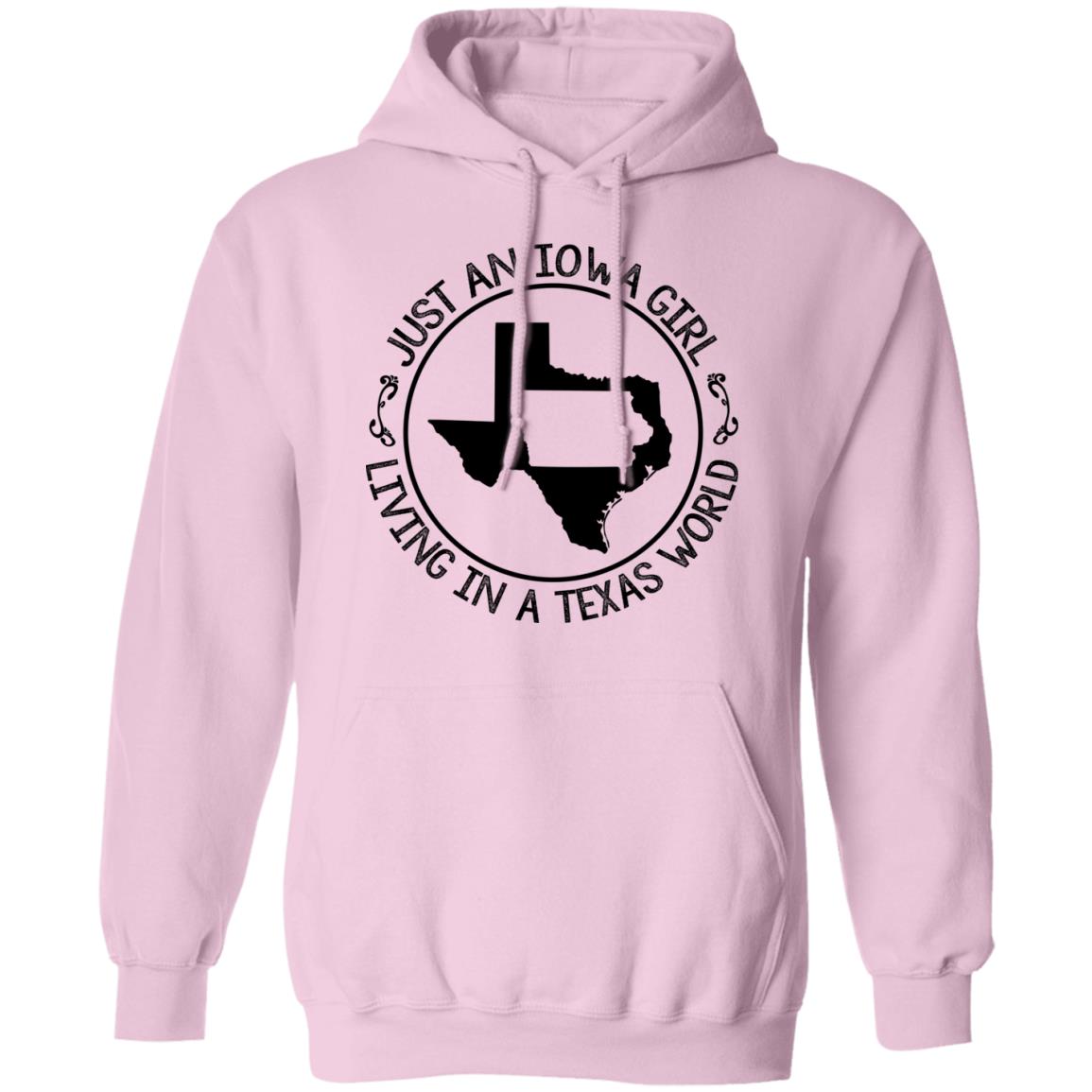 Iowa Girl Living In A Texas World T- Shirt - T-shirt Teezalo