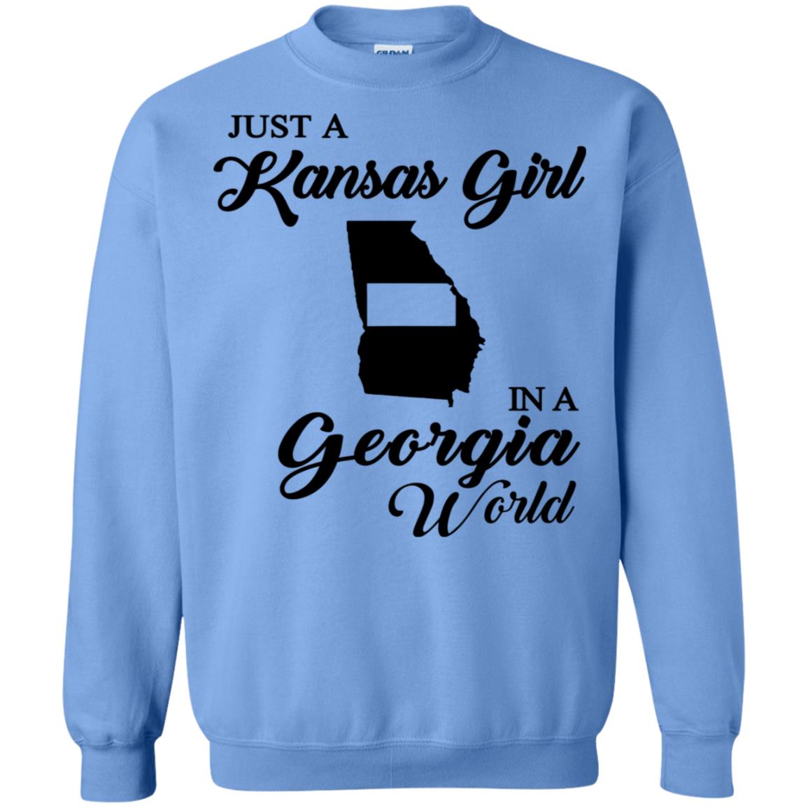 Just A Kansas Girl In A Georgia World T-Shirt - T-shirt Teezalo