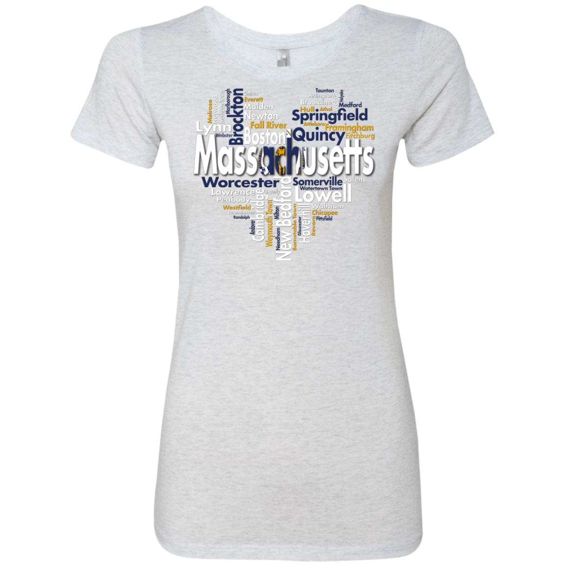 Massachusetts Heart City T-shirt - T-shirt Teezalo