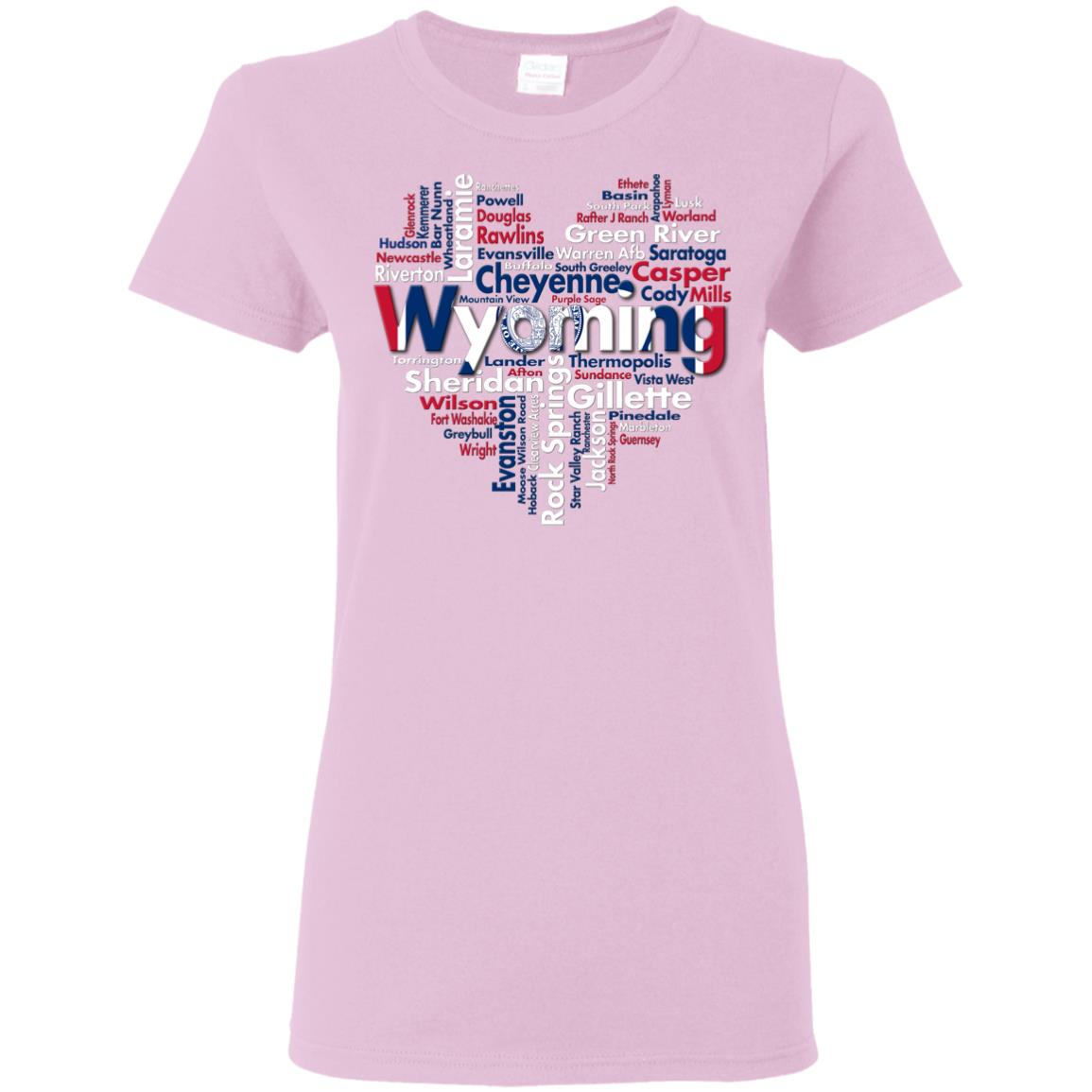 Wyoming City Heart T-Shirt - T-shirt Teezalo