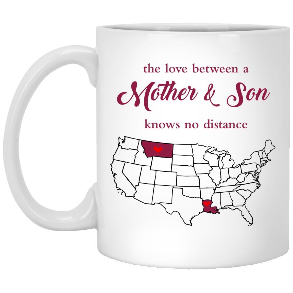 Montana Louisiana The Love Between Mother And Son Mug - Mug Teezalo