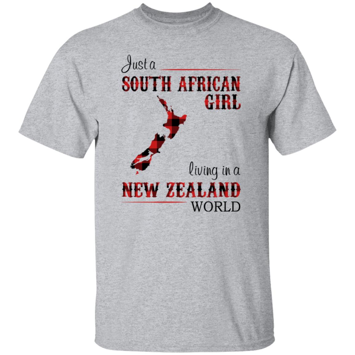 South African Girl Living In New Zealand World T-Shirt - T-shirt Teezalo