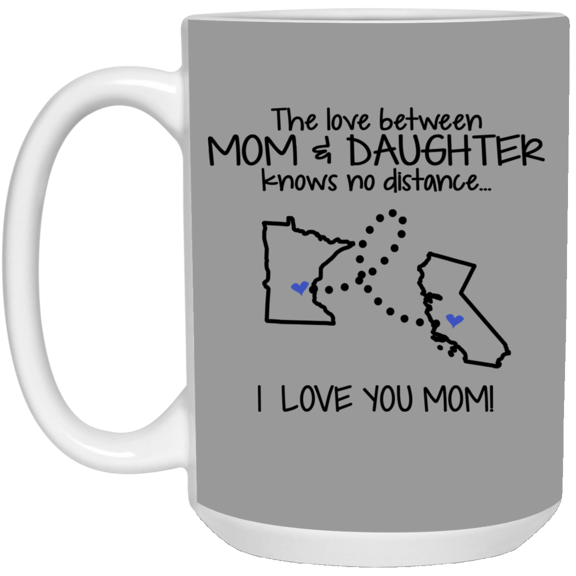 California Minnesota The Love Between Mom And Daughter Mug - Mug Teezalo