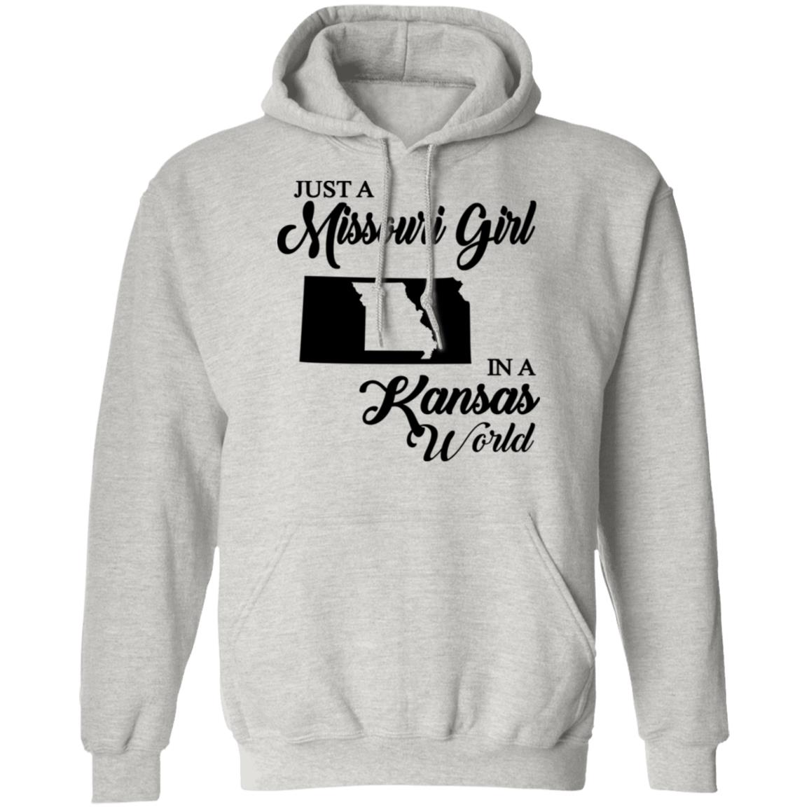 Just A Missouri Girl In A Kansas World T-Shirt - T-shirt Teezalo