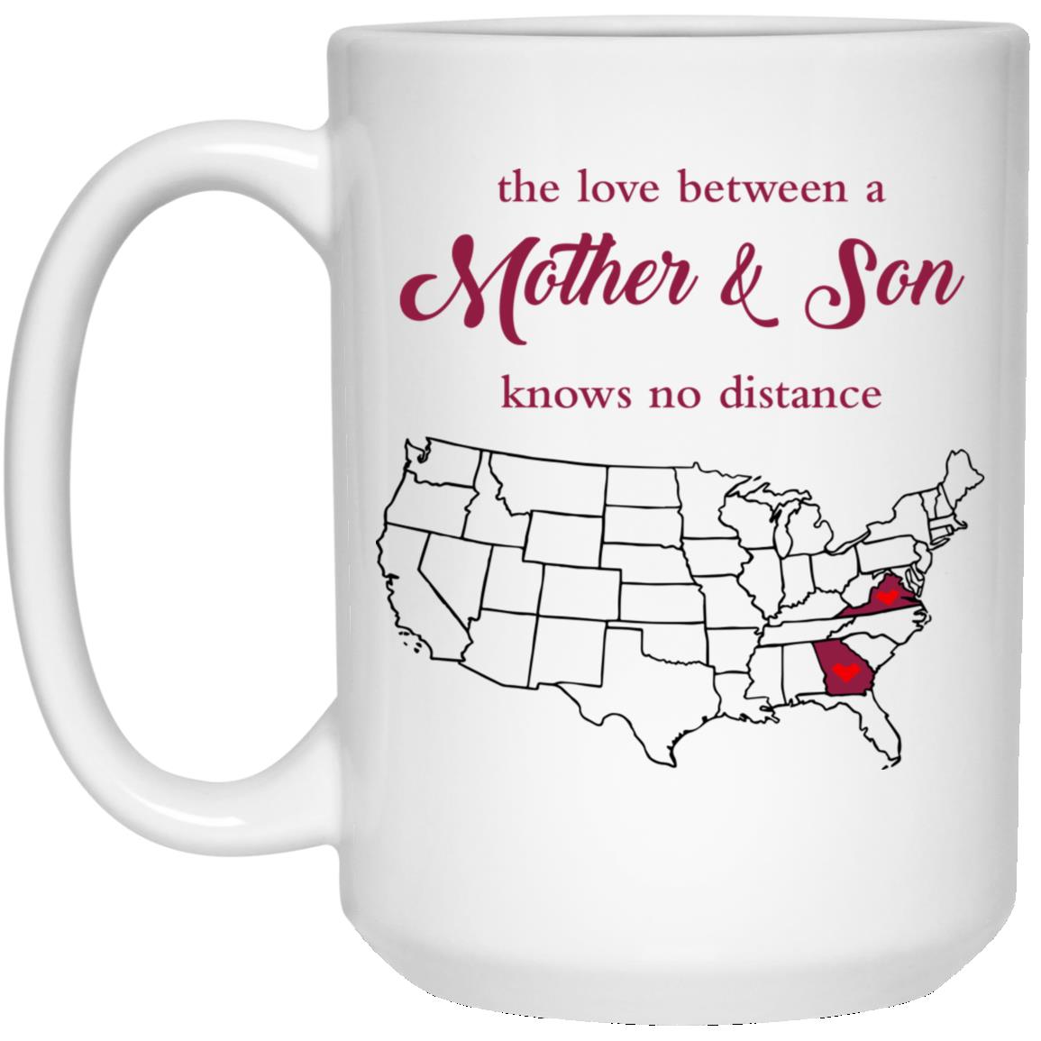 Virginia Georgia The Love Between Mother And Son Mug - Mug Teezalo