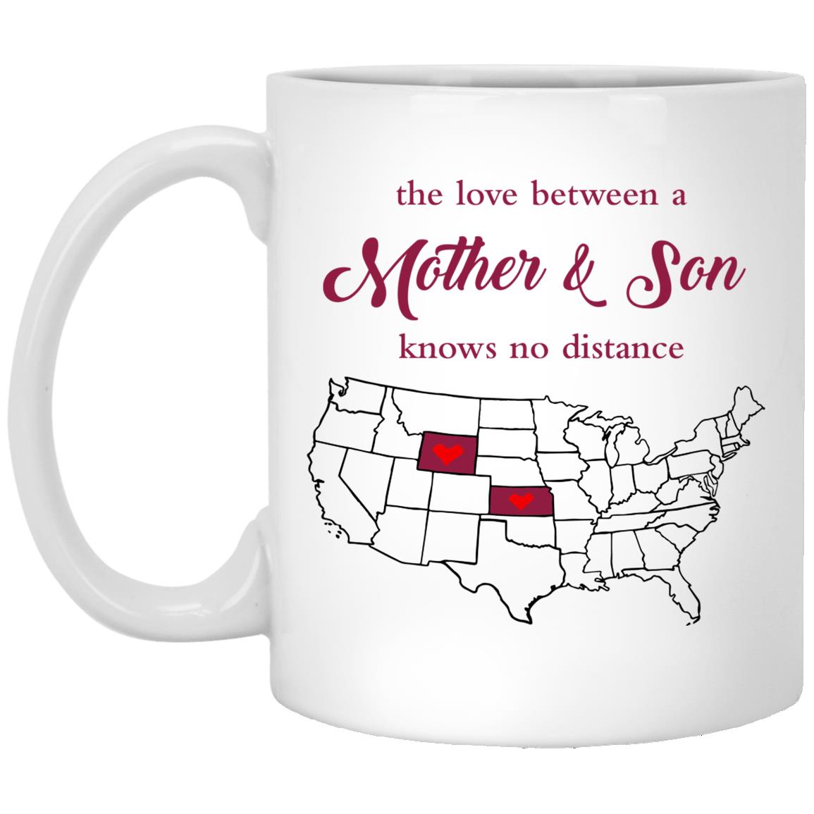 Wyoming Kansas The Love Between Mother And Son Mug - Mug Teezalo