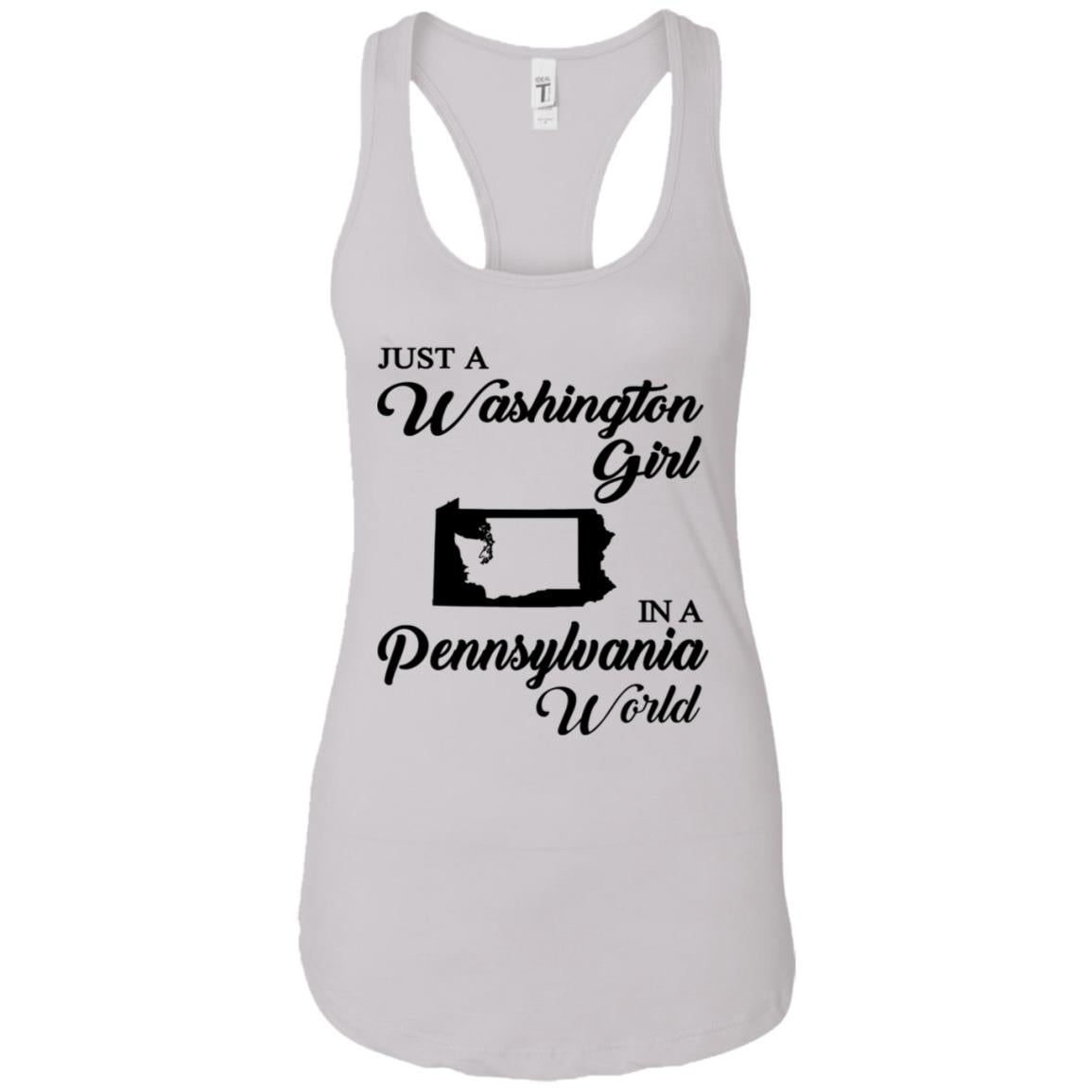 Just A Washington Girl In A Pennsylvania World T-Shirt - T-shirt Teezalo