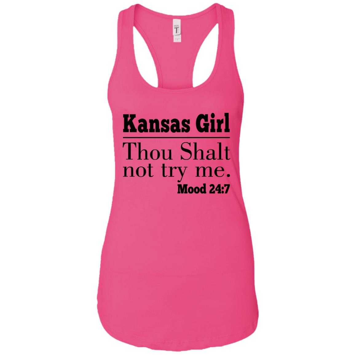 Kansas Girl Thou Shalt Not Try Me T-Shirt - T-shirt Teezalo