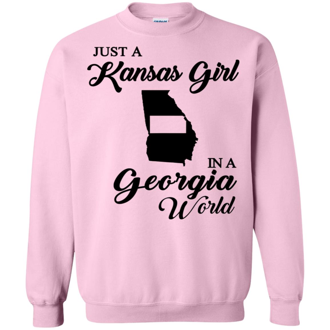 Just A Kansas Girl In A Georgia World T-Shirt - T-shirt Teezalo