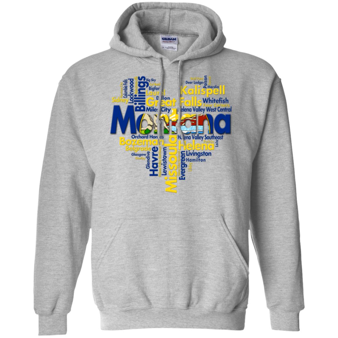 Montana City Heart T- Shirt - T-shirt Teezalo