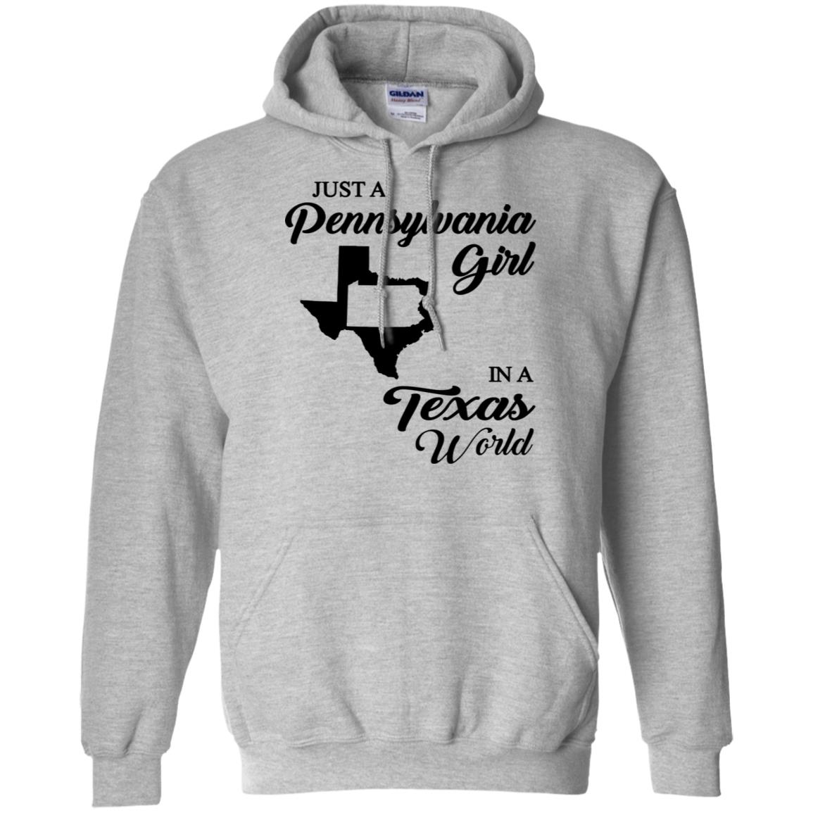 Just A Pennsylvania Girl In A Texas World T-Shirt - T-shirt Teezalo