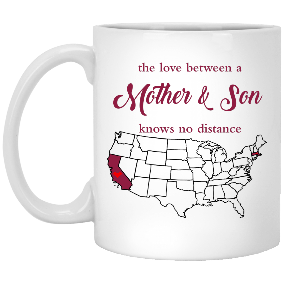 Massachusetts California Mother And Son Mug - Mug Teezalo