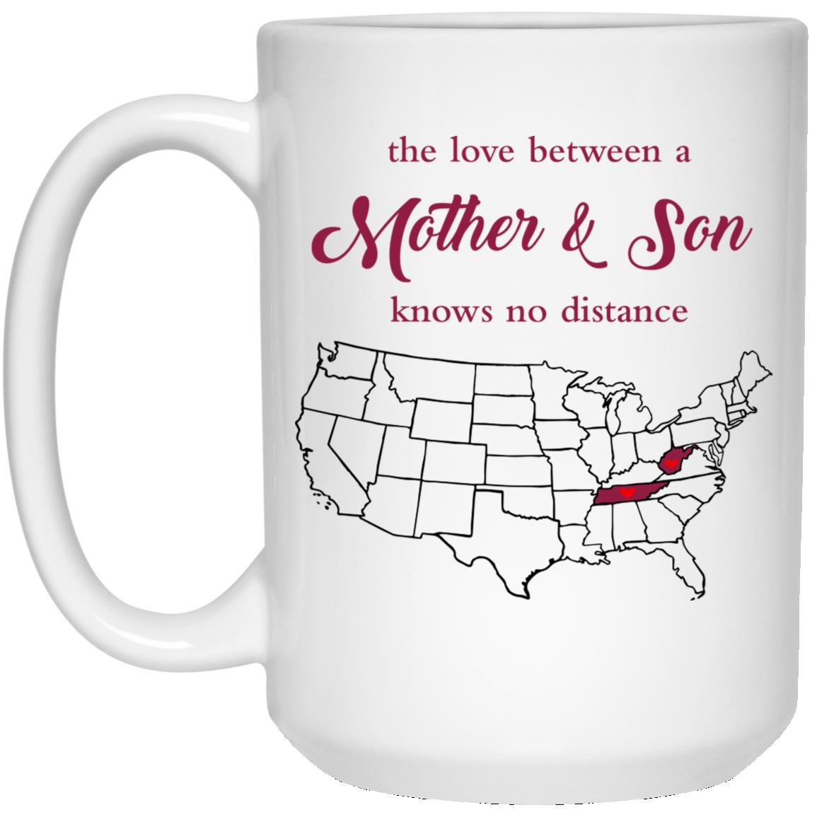 Tennessee West Virginia The Love Between Mother And Son Mug - Mug Teezalo