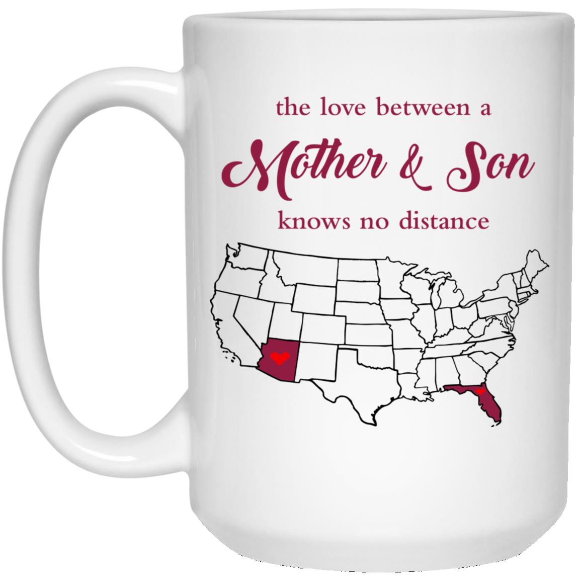 Florida Arizona The Love Between Mother And Son Mug - Mug Teezalo