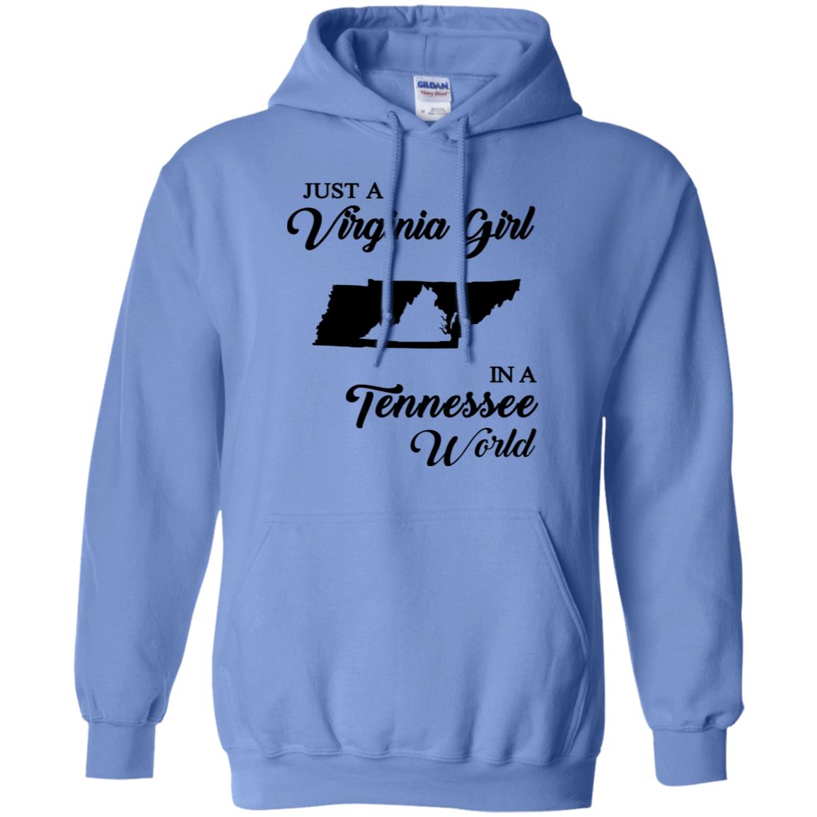 Just A Virginia Girl In A Tennessee World T-Shirt - T-shirt Teezalo