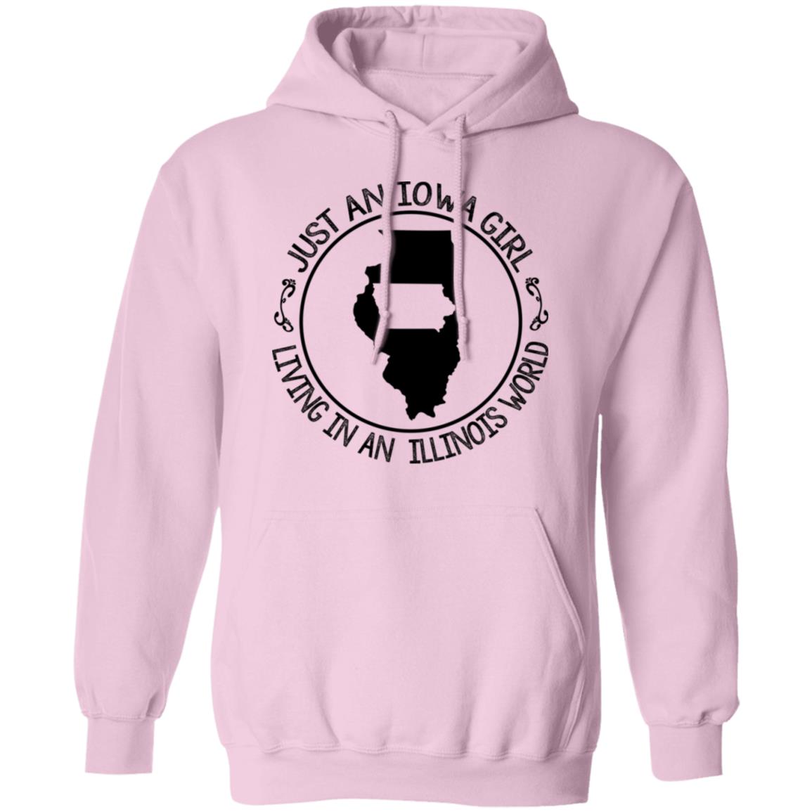 Iowa Girl Living In An Illinois World T- Shirt - T-shirt Teezalo