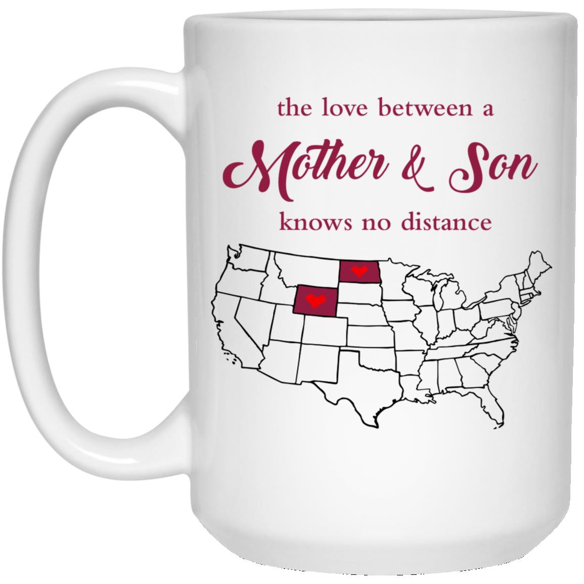 North Dakota Wyoming The Love Between Mother And Son Mug - Mug Teezalo