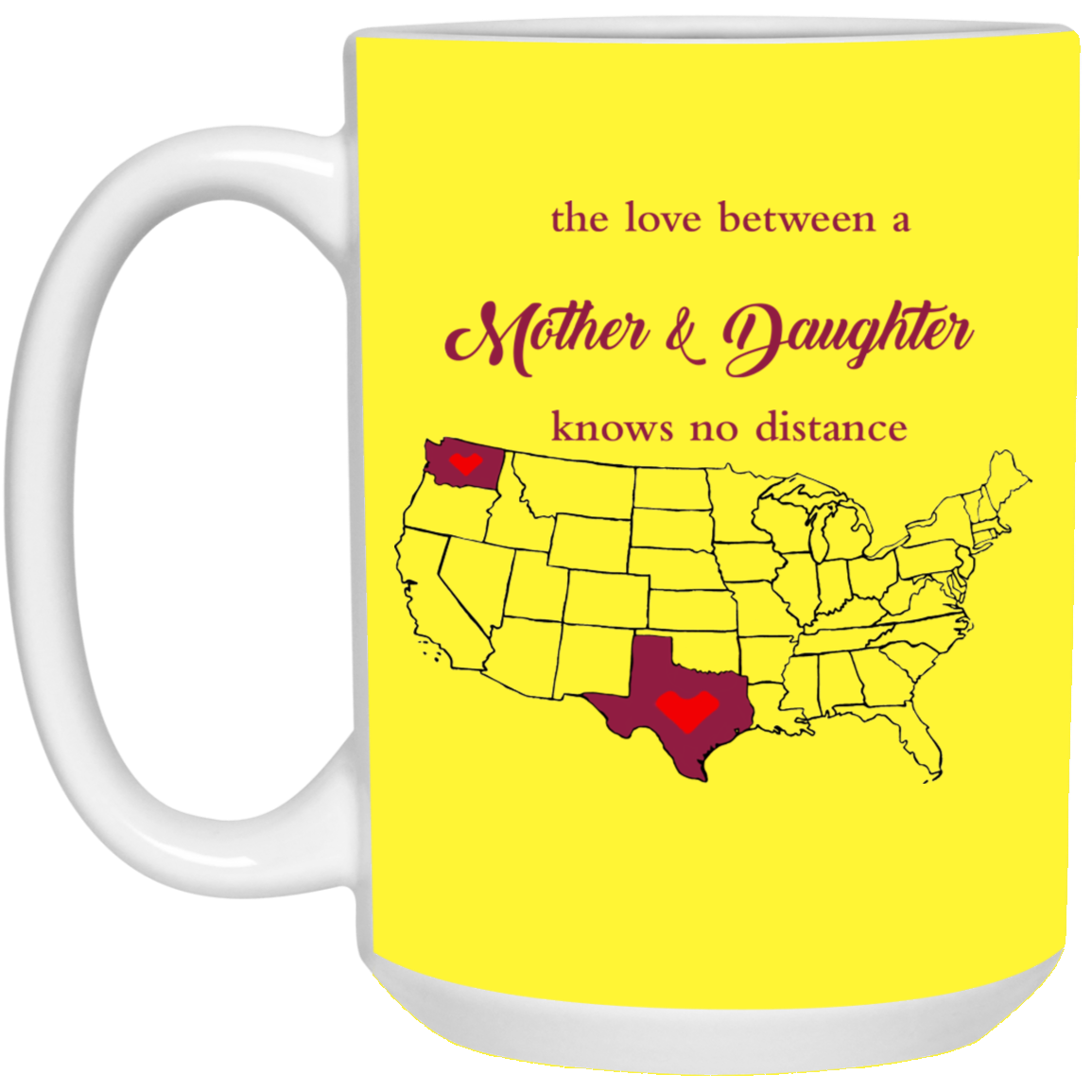 Washington Texas The Love A Mother And Daughter Mug - Mug Teezalo