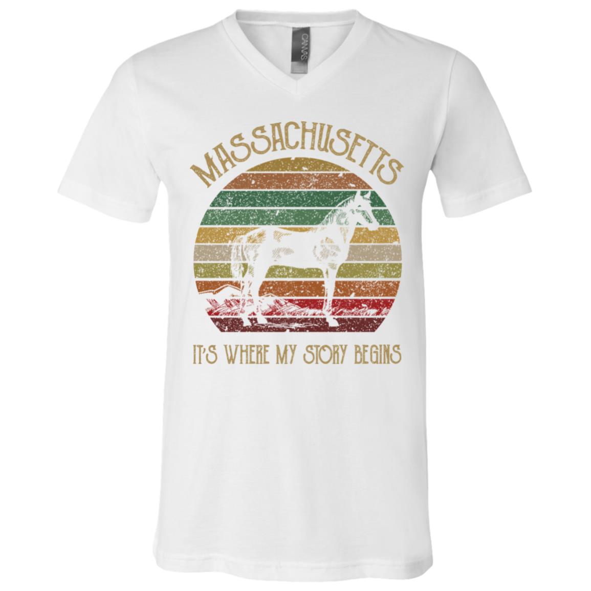 Massachusetts Where My Story Begins T-Shirt - T-shirt Teezalo