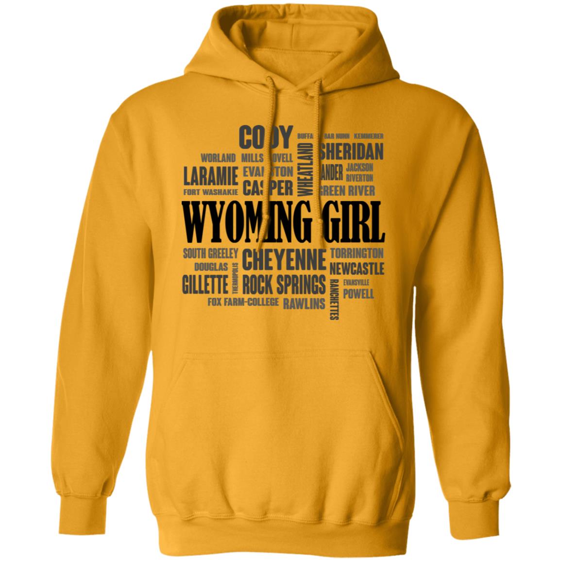 Wyoming Girl And City Pullover Hoodie - Hoodie Teezalo