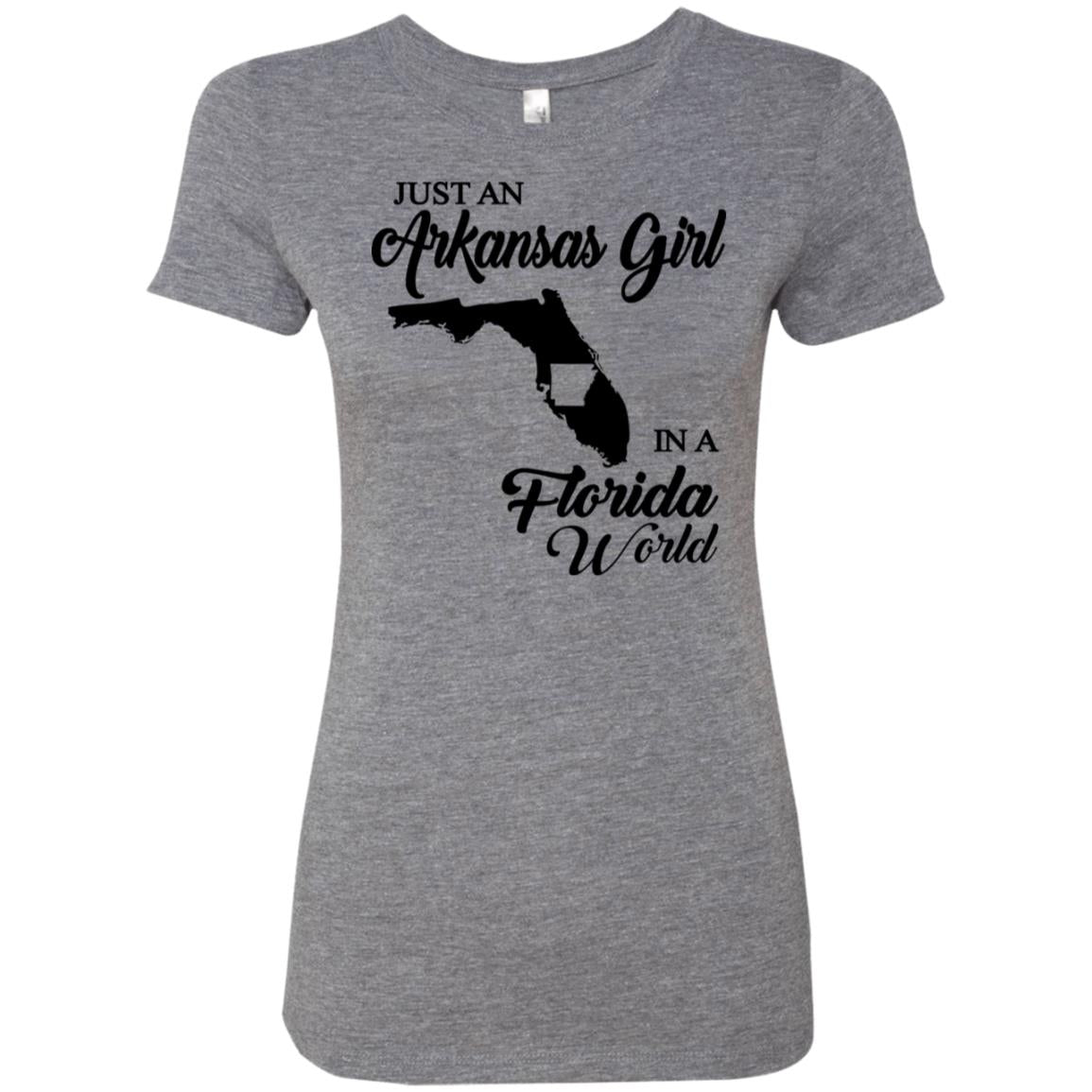 Just An Arkansas Girl In A Florida World T Shirt - T-shirt Teezalo