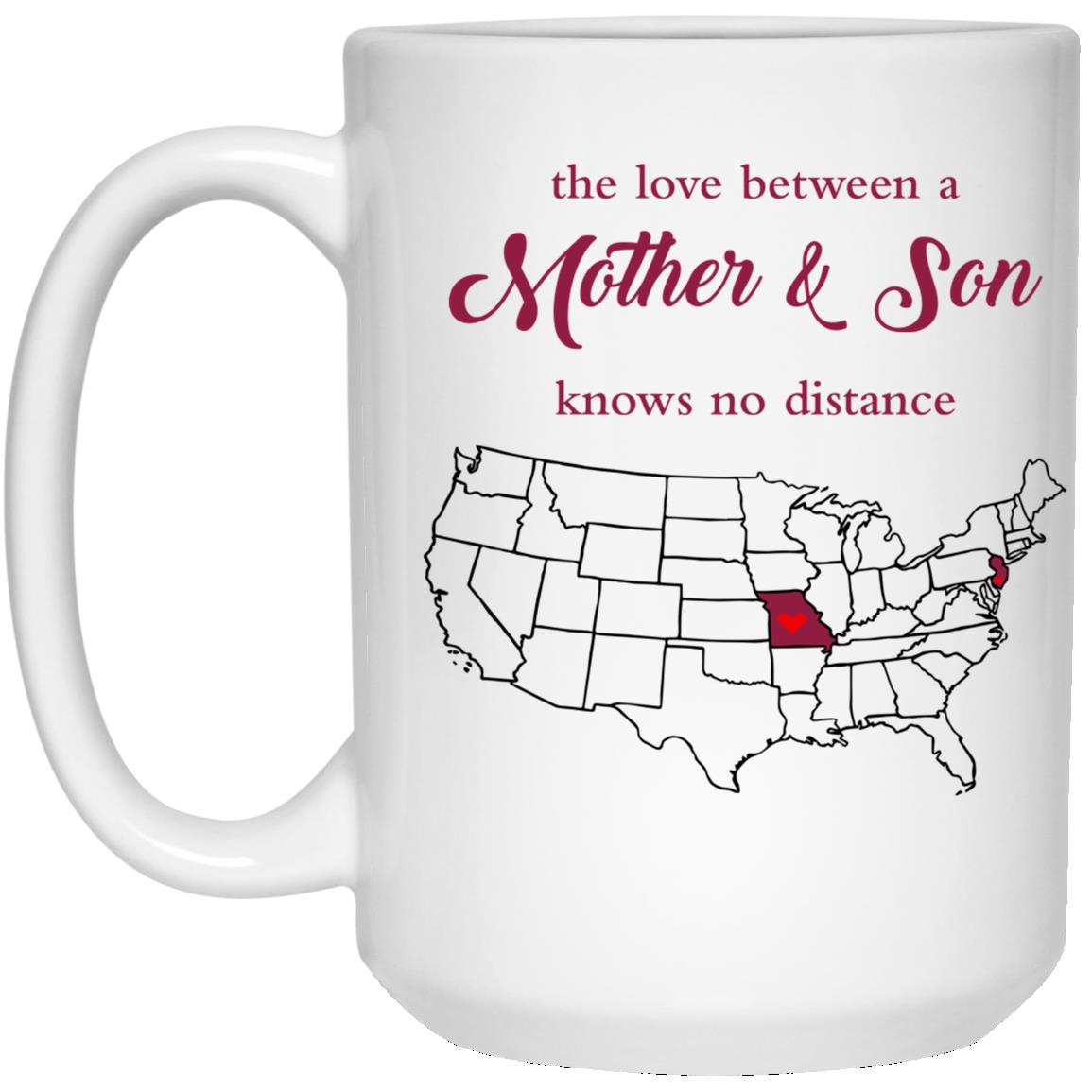 New Jersey Missouri The Love Between Mother And Son Mug - Mug Teezalo