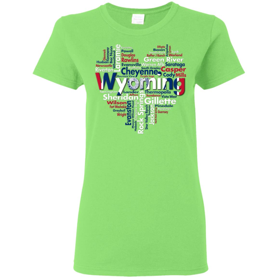 Wyoming City Heart T-Shirt - T-shirt Teezalo