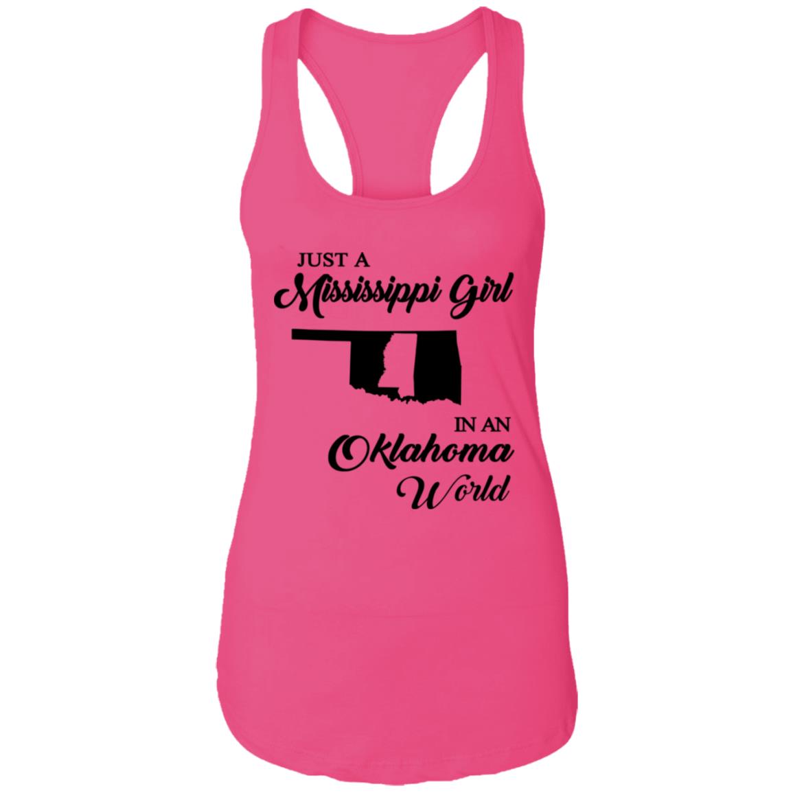 Just A Mississippi Girl In An Oklahoma World T-Shirt - T-shirt Teezalo