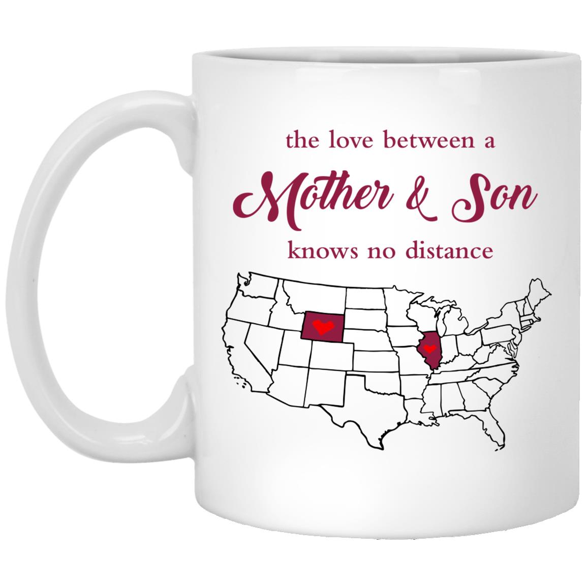 Wyoming Illinois The Love Between Mother And Son Mug - Mug Teezalo