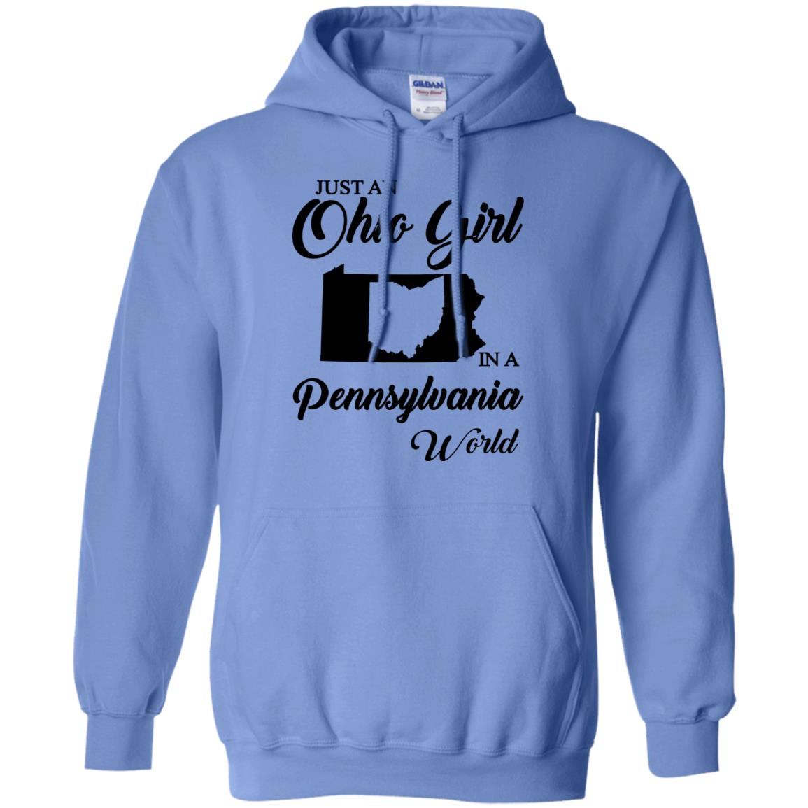 Just An Ohio Girl In A Pennsylvania World T-Shirt - T-shirt Teezalo