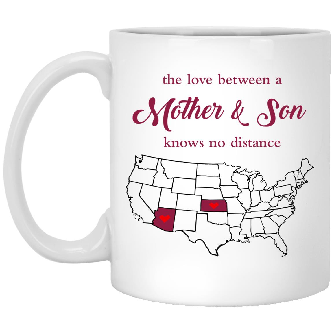 Arizona Kansas The Love Between Mother And Son Mug - Mug Teezalo