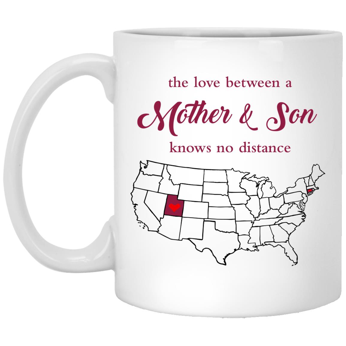 Connecticut Utah The Love Between Mother And Son Mug - Mug Teezalo