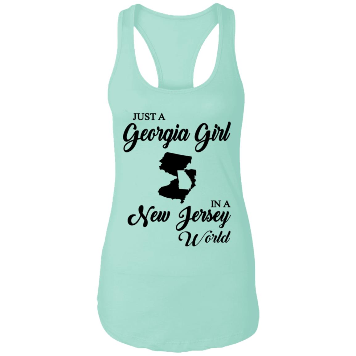 Just A Georgia Girl In A Jersey World T-Shirt - T-Shirt Teezalo