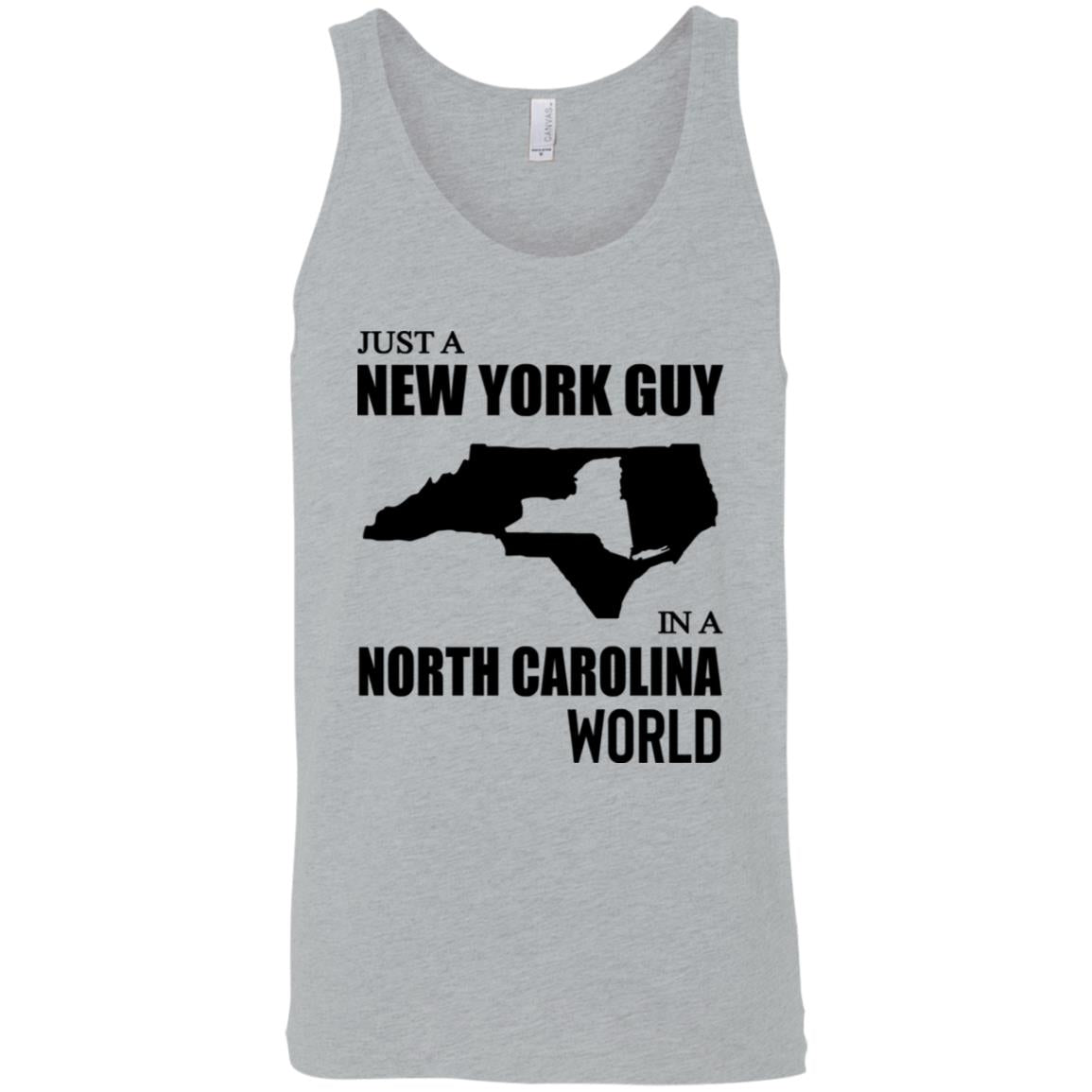 Just A New York Guy In A North Carolina World T-Shirt - T-shirt Teezalo