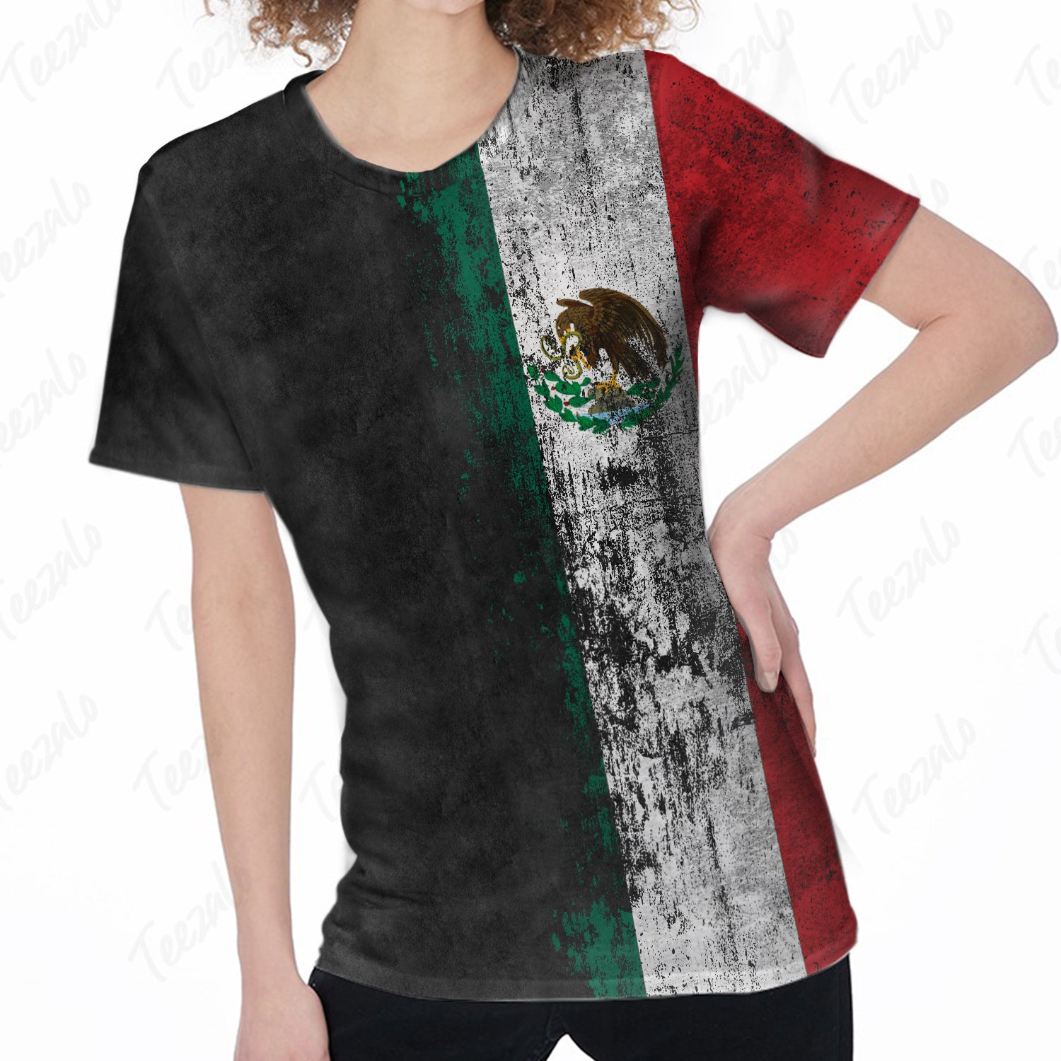 Mexico Mexican Flag Grunge Distressed Shirt