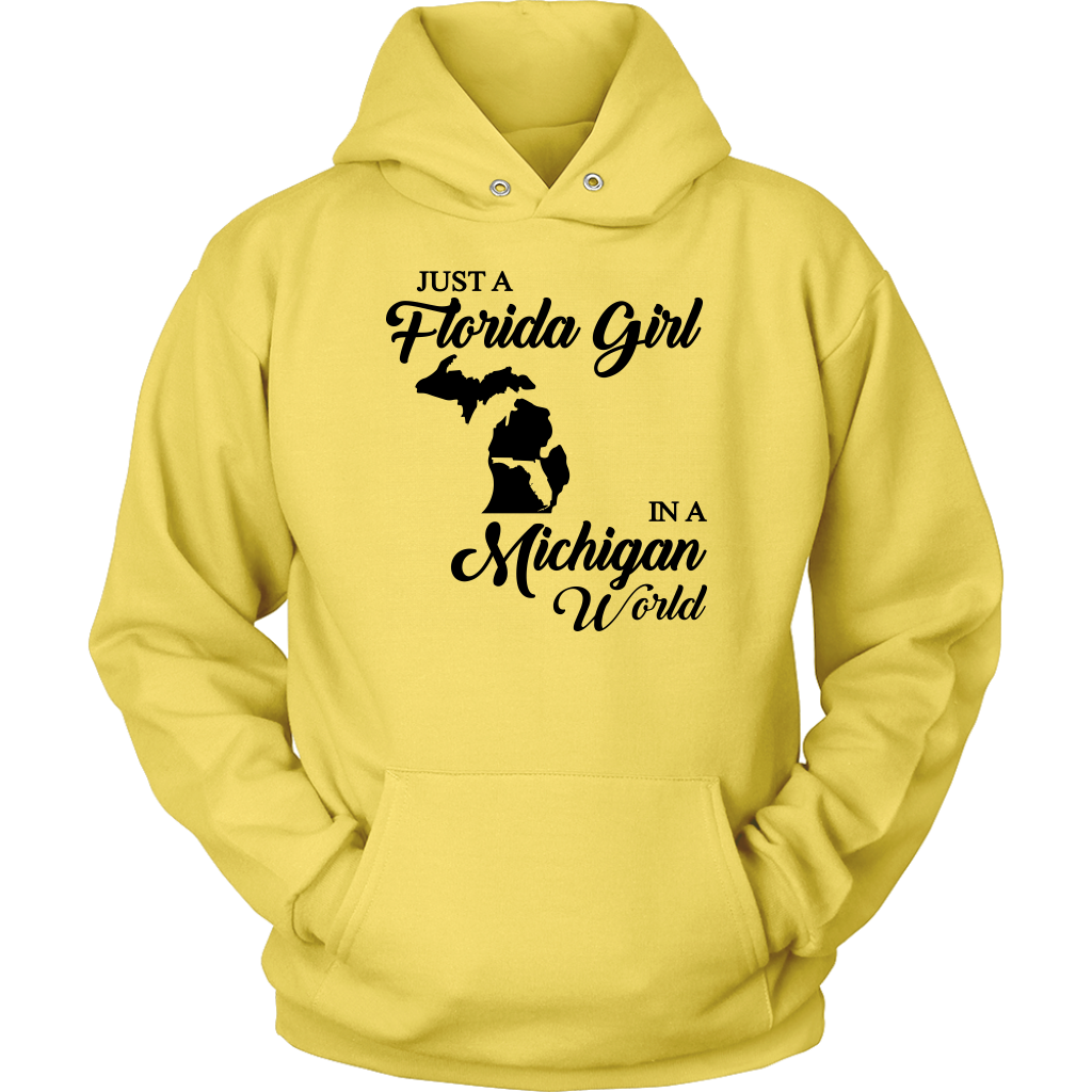 Just A Florida Girl In A Michigan World T-Shirt - T-shirt Teezalo